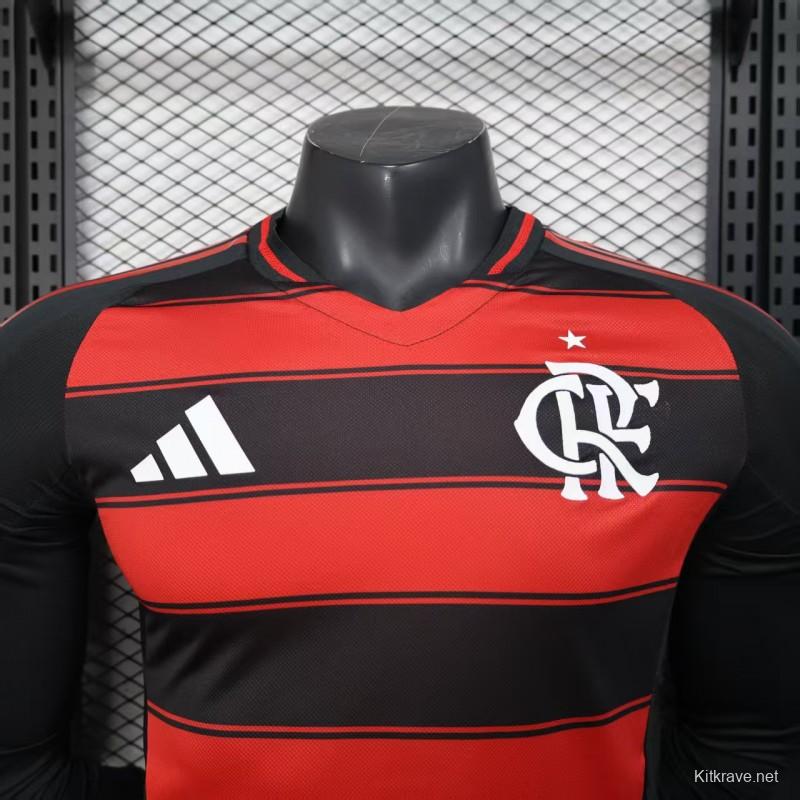Player Version 25/26 Flamengo Home Long Sleeve Jersey
