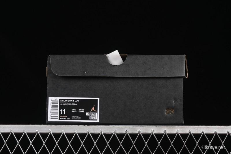 Nike Air Jordan 1 Low AJ1 Retro Casual Sneakers in Black White Grey - IH0649-021