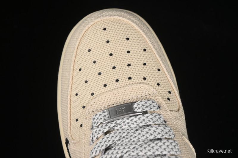 Nike Air Force 1 '07 Low Stussy Collaboration Hemp Low-Top Casual Sneakers - XX3168-153