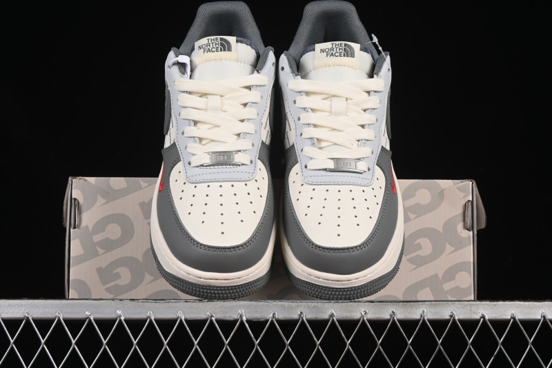 Nike Air Force 1'07 Low The North Face Collaboration Grey Multi-Tone Casual Sneakers - JJ2508-715