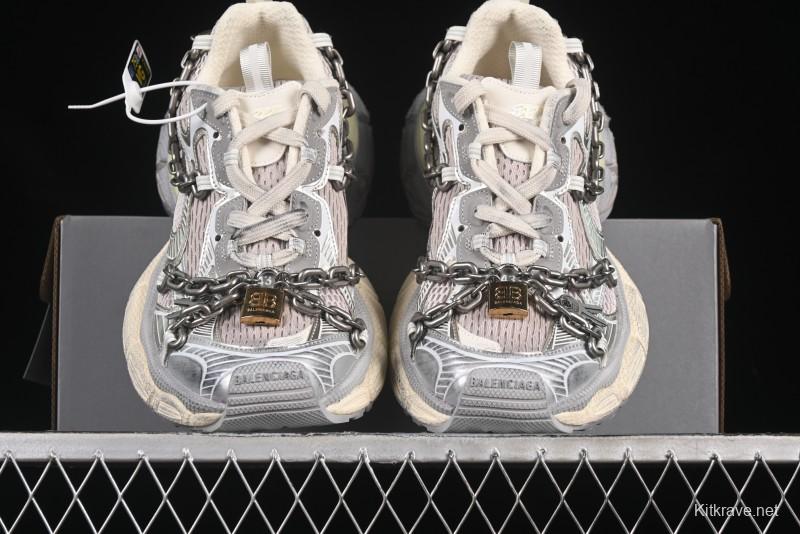 Balenciaga Phantom Sneaker 3XL Running Shoes with Transparent Heel Strap - W3XPL9182