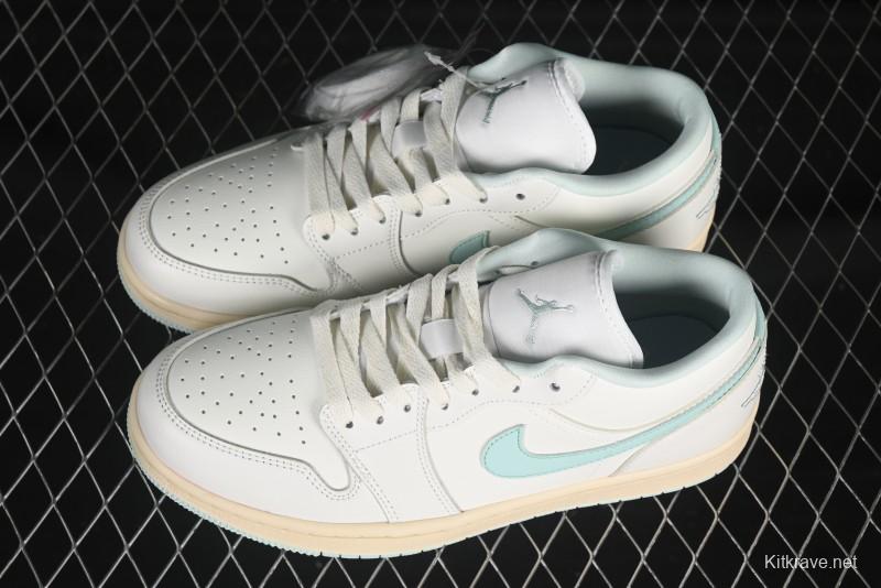 Nike Air Jordan 1 Low AJ1 White Mint Green Low-Top Casual Lifestyle Sneakers - DC0774-134