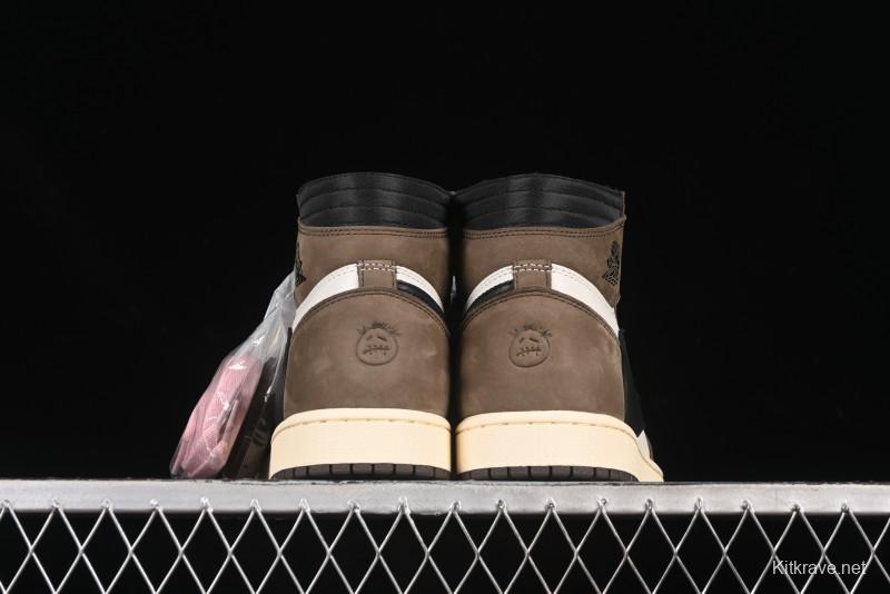 Nike Travis Scott x Air Jordan 1 High OG AJ1 Reverse Swoosh Limited Edition - CD4487-100