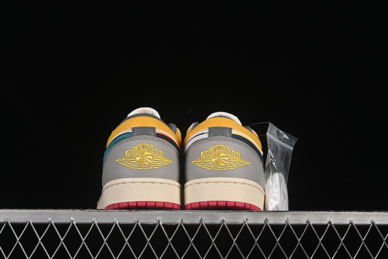 Nike Air Jordan 1 Low AJ1 Mismatched Swoosh Casual Sneakers - HV4511-133
