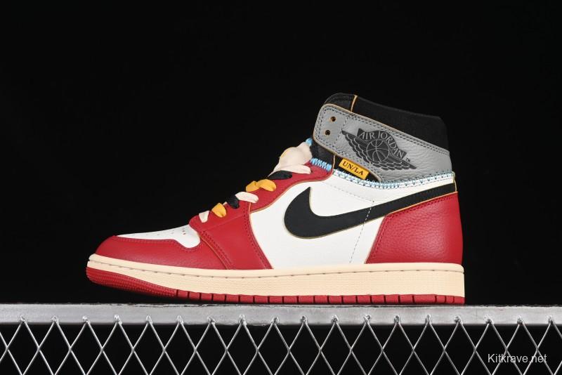 Nike Union x Air Jordan 1 Retro High Basketball Shoes Shadow Chicago - HV8563-600