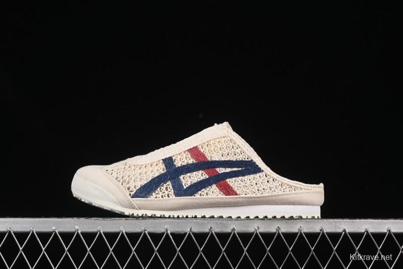 Onitsuka Tiger Mexico 66 Sabot Slip-On Sneakers with Breathable Mesh Upper - 1183C123-100