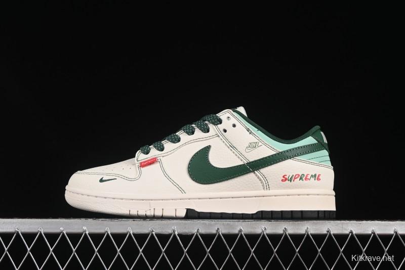 Nike SB Dunk Low Sup White Green Swoosh Air Force 1 Low Casual Skate Shoes - FC1688-222