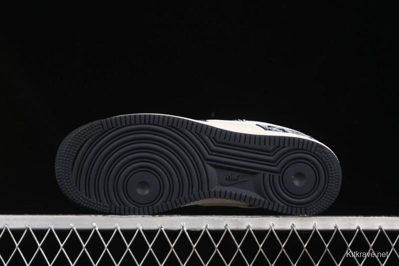 Nike Air Force 1 '07 Low Stussy Collaboration Retro Denim Casual Sneakers - XS1958-578