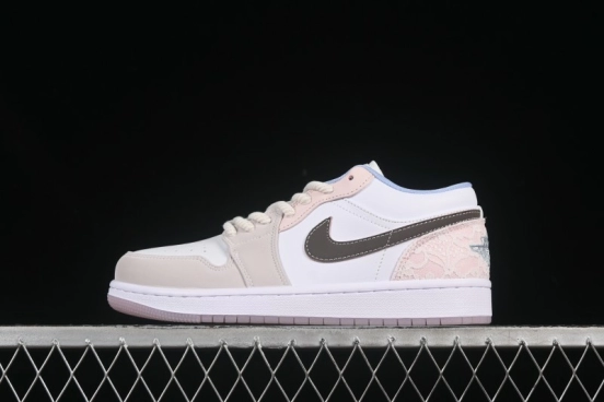 Nike Air Jordan 1 Low AJ1 Carving Pink Low-Top Casual Lifestyle Sneakers - IB8859-101
