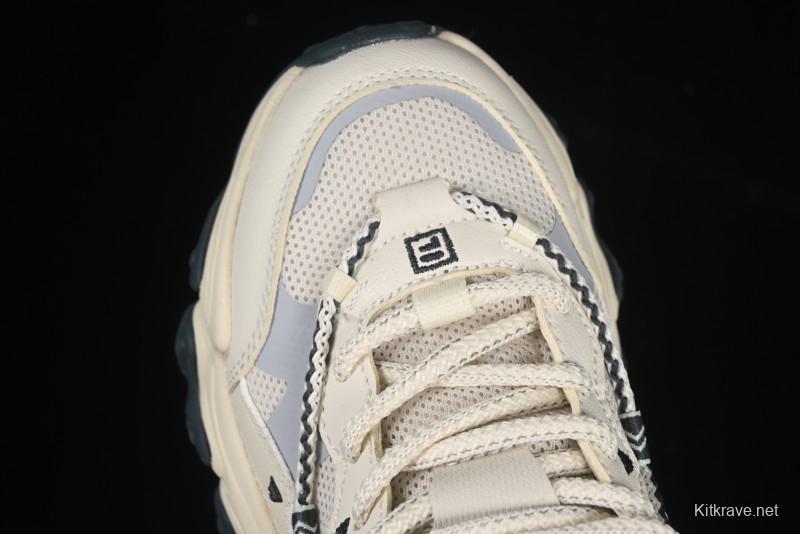 Fila Heritage Fluid Cat Paw 5.0 Retro Dad Shoes with Lace-Up Design - F12W432101FSH