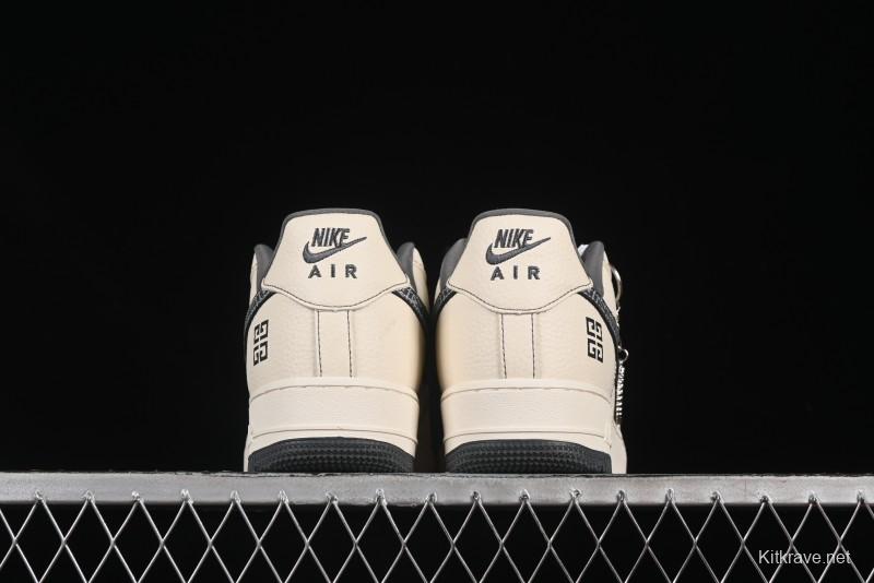 Nike Air Force 1 '07 Low Givenchy Collaboration Pattern Beige Grey Casual Sneakers - DF0188-057