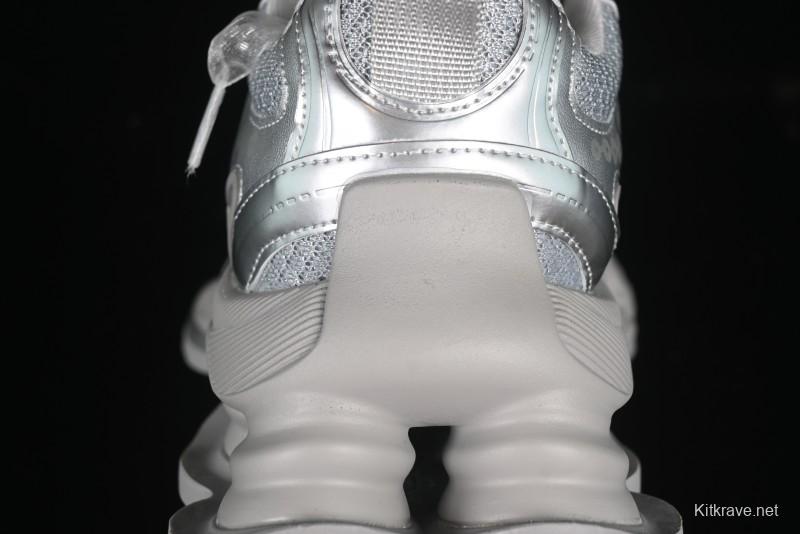 GG-CC Star Same Style Lace-up Hollow Out Dad Shoes with 5cm Height Increase - G25X269