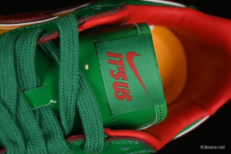 Nike Air Force 1'07 Low Lil Yachty Collaboration Casual Sneakers with Patent Leather and Multicolor Design - IH4383-300