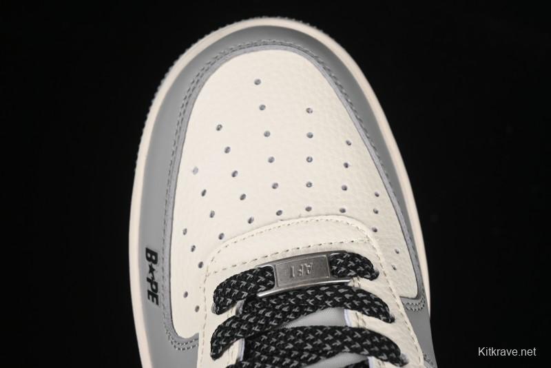 Nike Air Force 1'07 Low Bape Collaboration Beige Star Casual Sneakers - XS1958-571