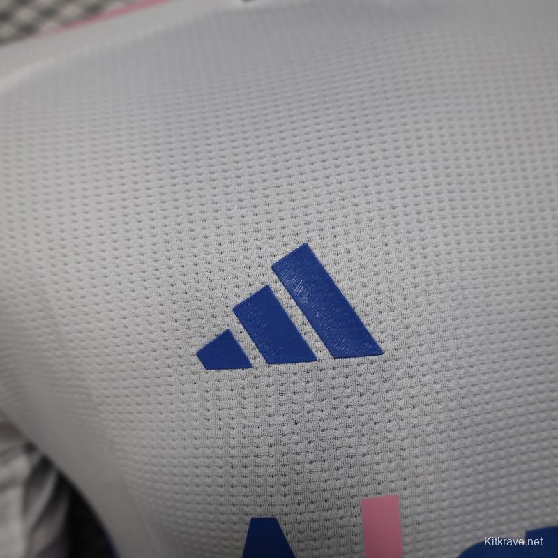 Player Version 2025 Algeria White-Pink with Country Map Design Jersey