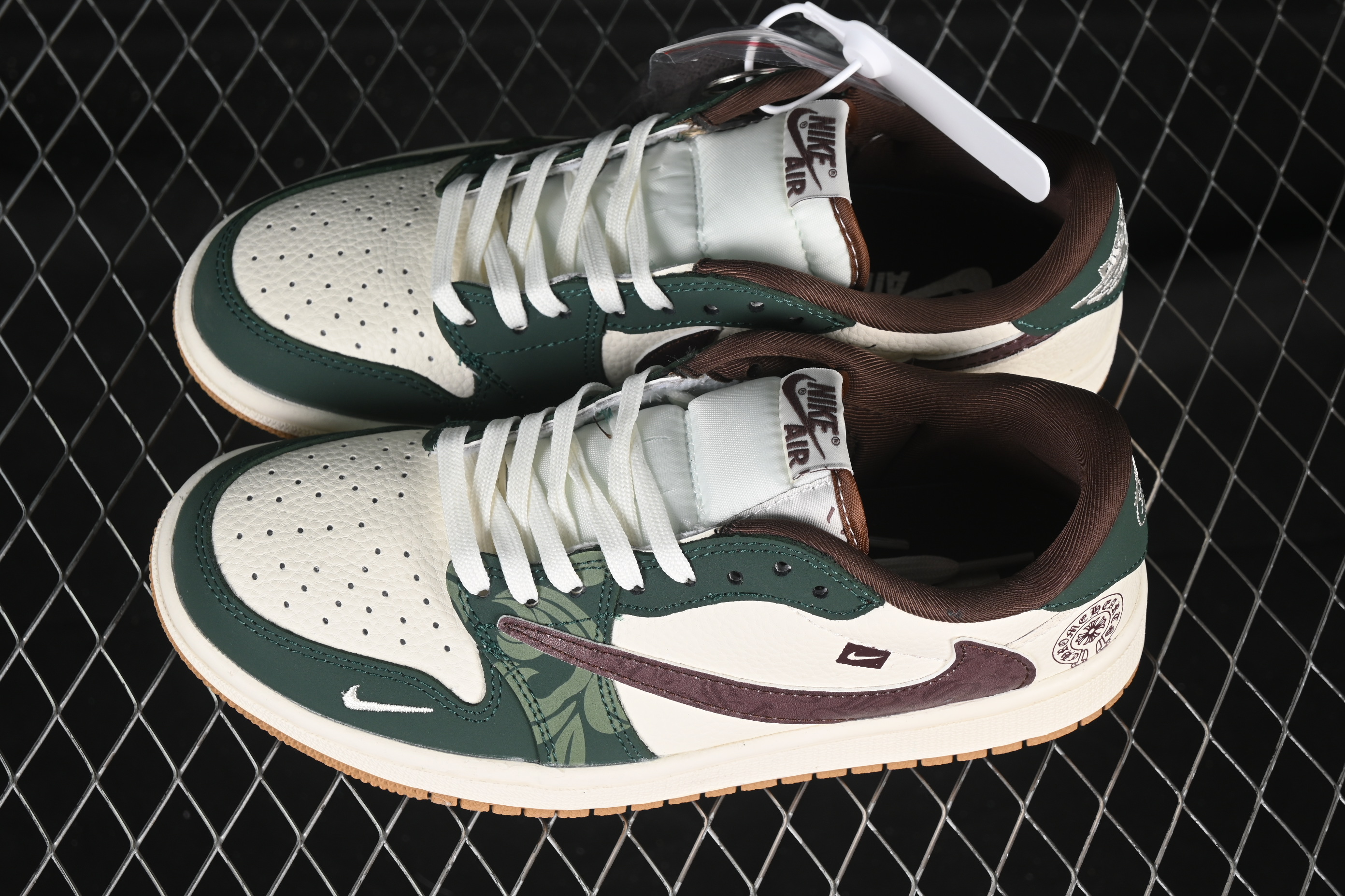 Nike Travis Scott x Fragment Design x Air Jordan 1 Low OG SP AJ1 Collaboration Sneakers - XS2024-044