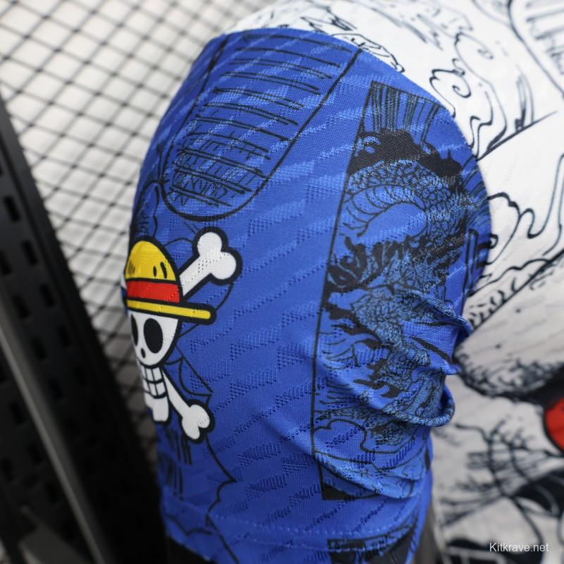 Player Version 2025 Japan Blue/White with One Piece Manga Jersey