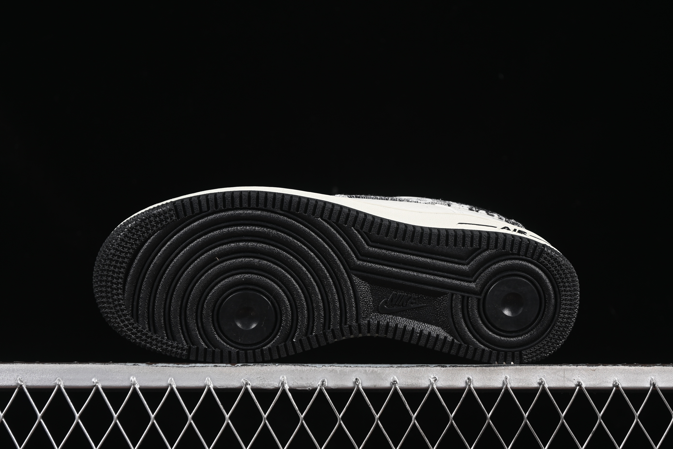 Nike Air Force 1 '07 Low LV Collaboration Grey Black Denim Casual Sneakers - SC9207-539