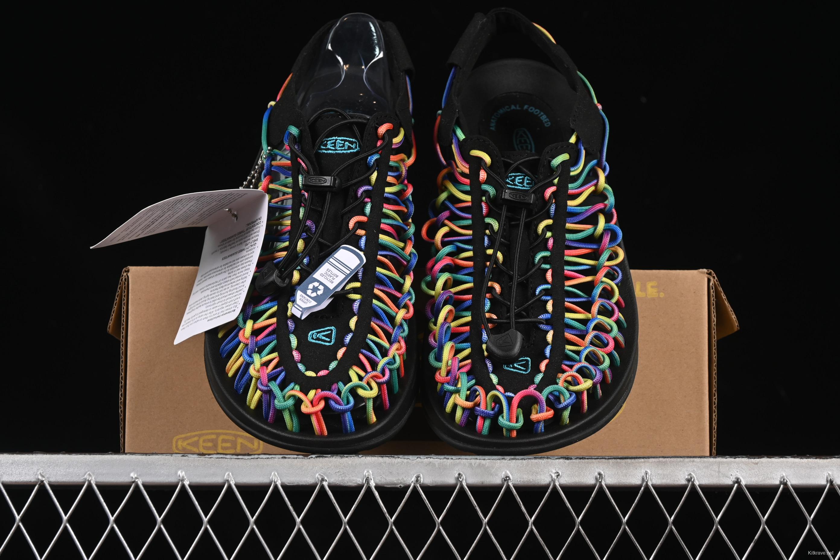 Keen Uneek Flat-M Woven Elastic Strap Outdoor Water Sports Sandals - 1025171