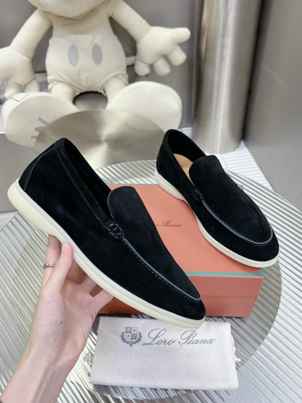 2024 Unisex LP Black Suede Loafers MJ00270
