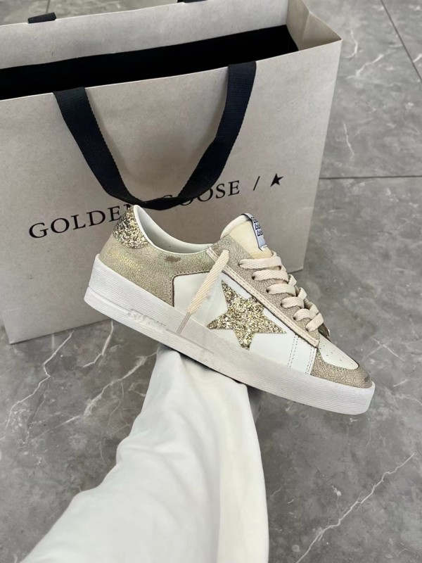 2024 Unisex GGDB White Beige Suede Leather Low-Top Sneakers MJ00260