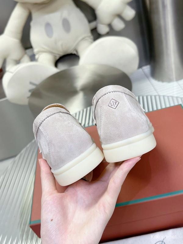 2024 Men Le Parmentier White Suede Loafers MJ00270