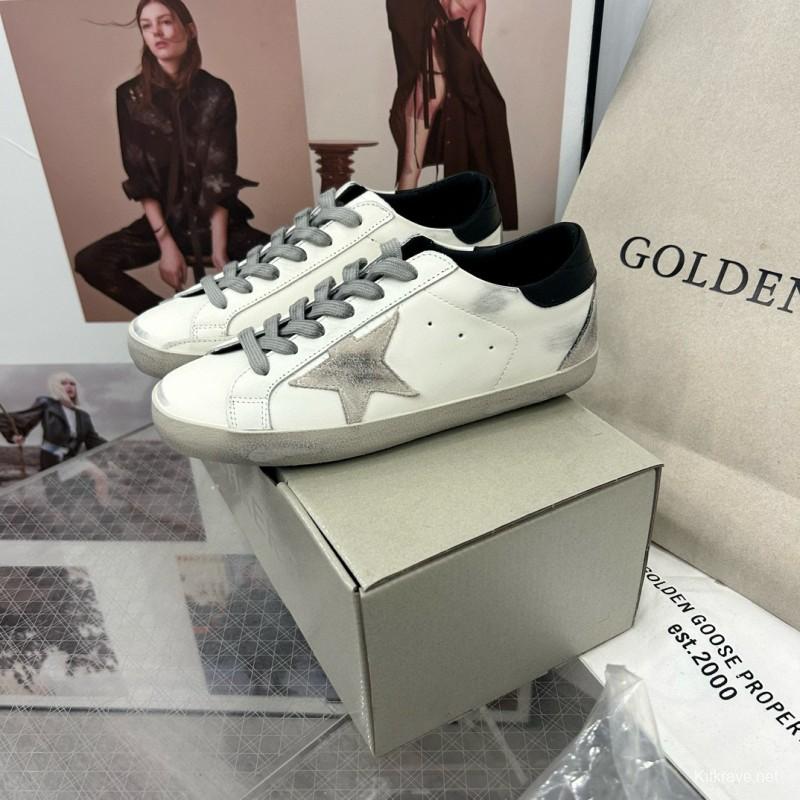 2024 Unisex GGDB White Black Leather Sneakers