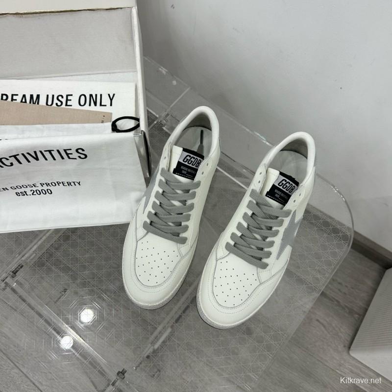 2024 Unisex GGDB White Grey Leather Suede Low-Top Sneakers