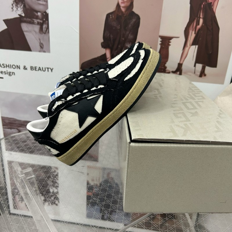 2024 Unisex GGDB Black White Canvas Leather Low Top Sneakers MJ00260