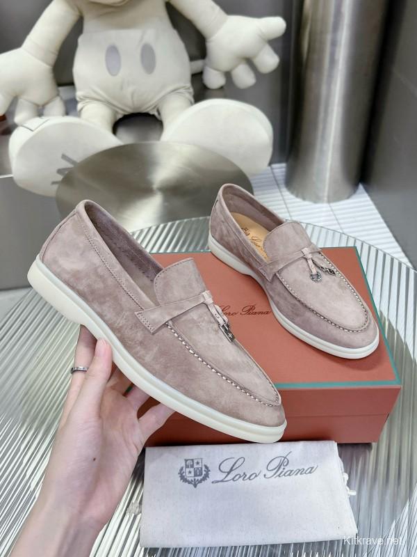 2024 Unisex Le Parmentier Beige Suede Loafers MJ00270