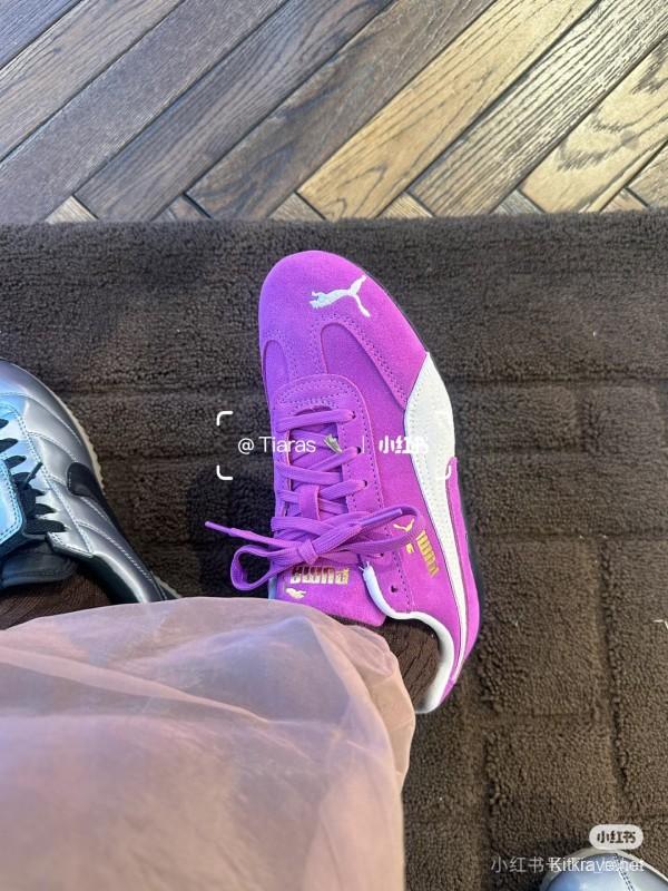 2025 Women Puma Purple White Suede Sneakers