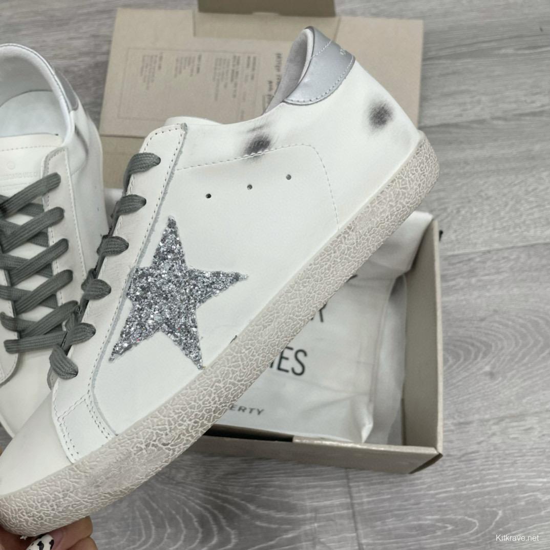 2025 Men GGDB White Grey Leather Sneakers SUPER STAR