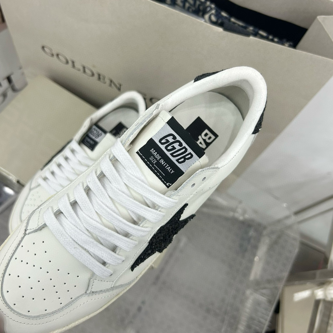 2024 Unisex GGDB White Black Leather Low Top Sneakers MJ00260