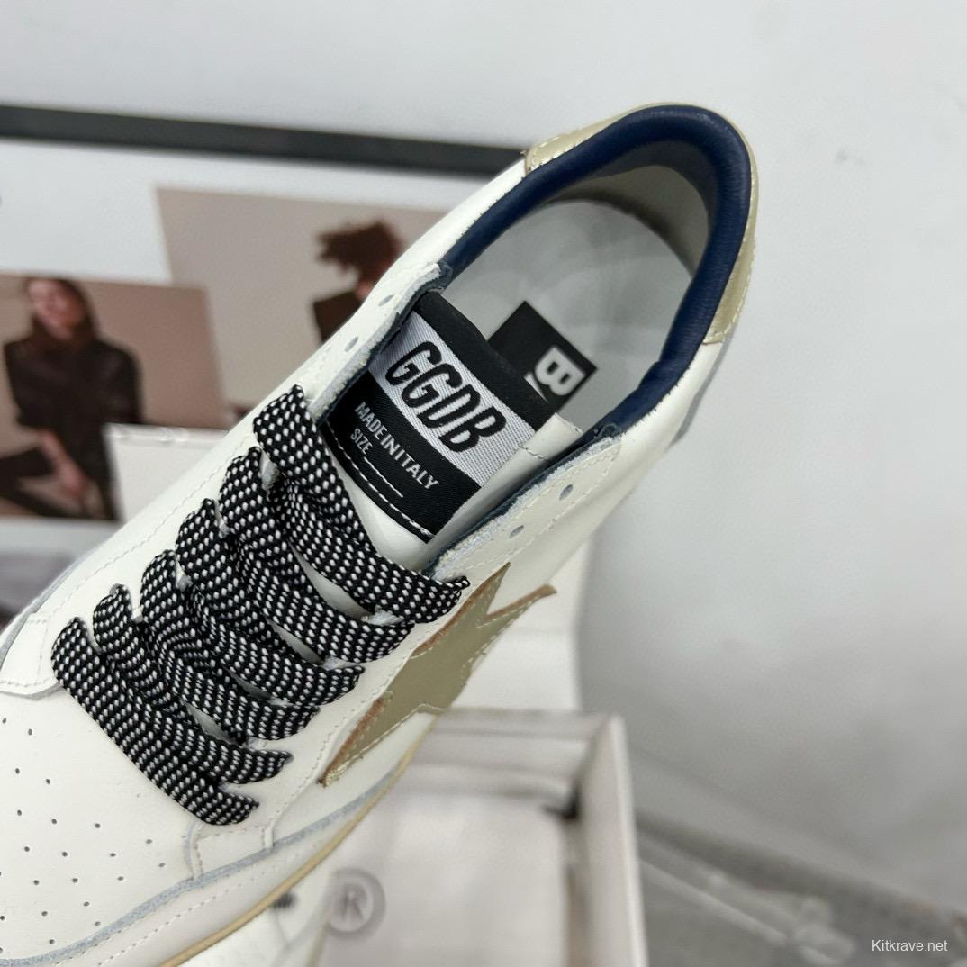 2024 Unisex GGDB White Gold Leather Sneakers MJ00260