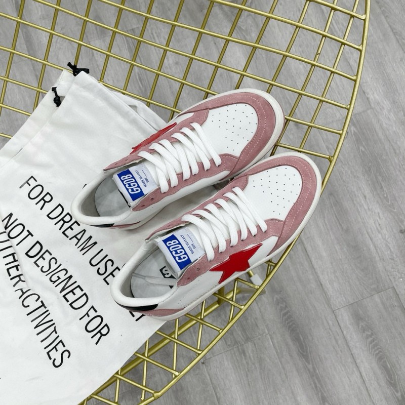 2024 Unisex GGDB White Pink Red Leather Suede Sneakers MJ00260