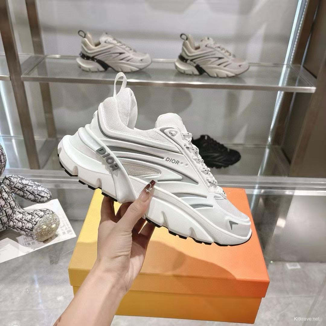 2024 Unisex Dior White Mesh Leather Sneakers MJ00360