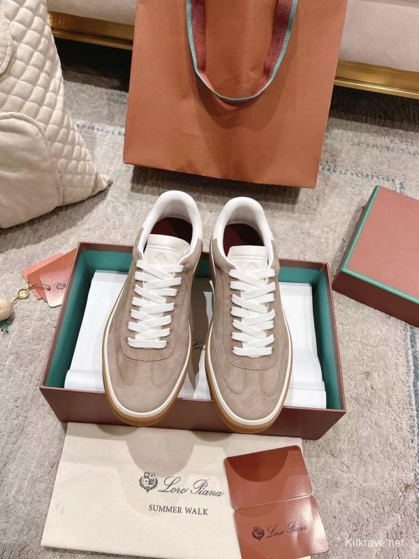 2025 Unisex Le Parmentier Beige White Leather Sneakers Top Version LY00320(F)/LY00330(M)