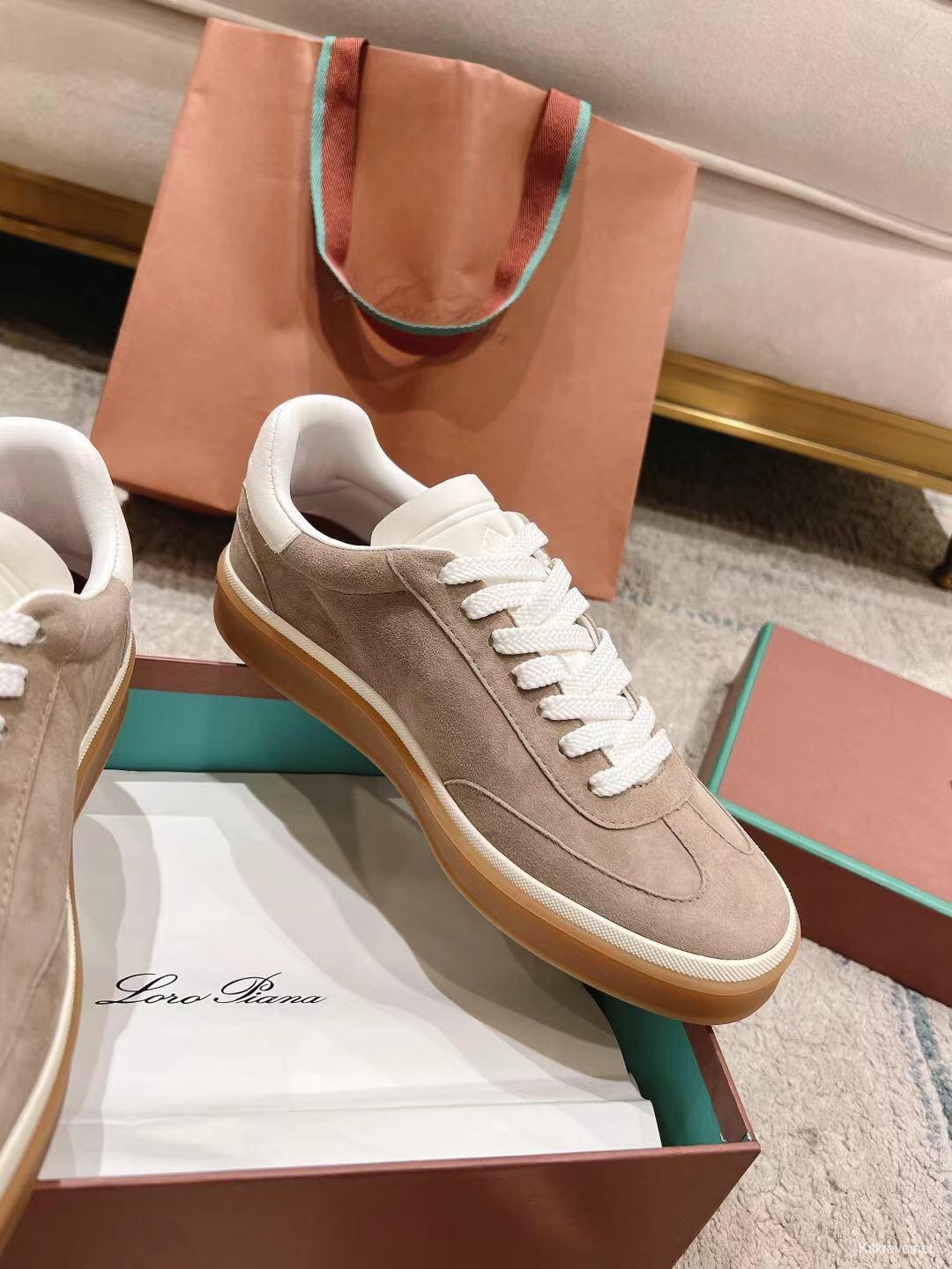 2025 Unisex Le Parmentier Beige White Leather Sneakers Top Version LY00320(F)/LY00330(M)