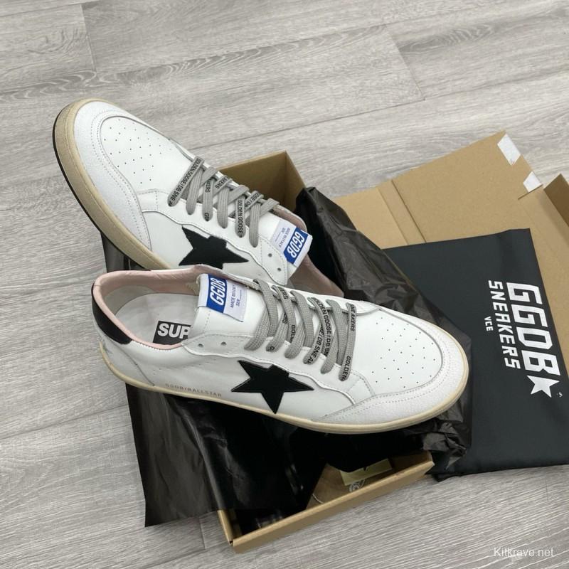 2024 Unisex GGDB White Black Leather Sneakers MJ00260