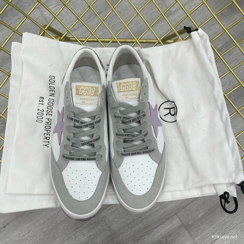 2024 Unisex GGDB White Purple Grey Leather Suede Low Top Sneakers MJ00260