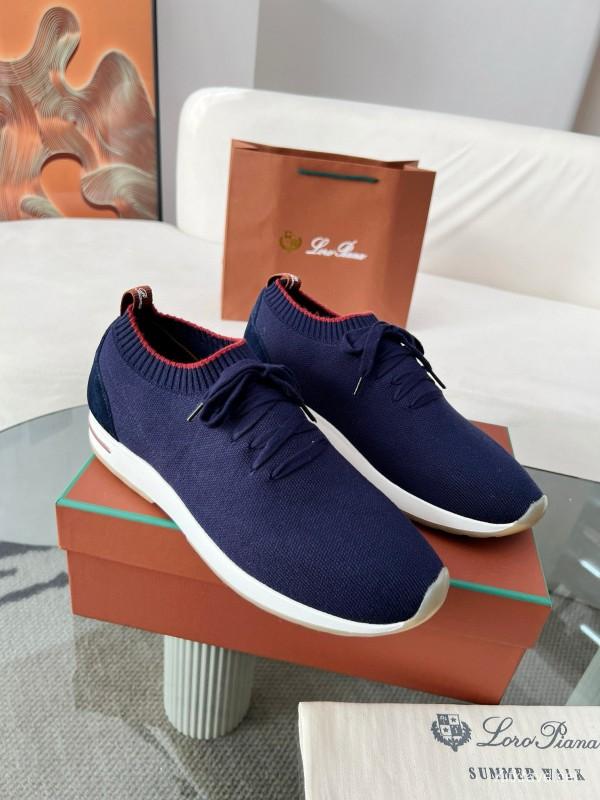 2024 Men LP Navy Wool Knit Sneakers MJ00330