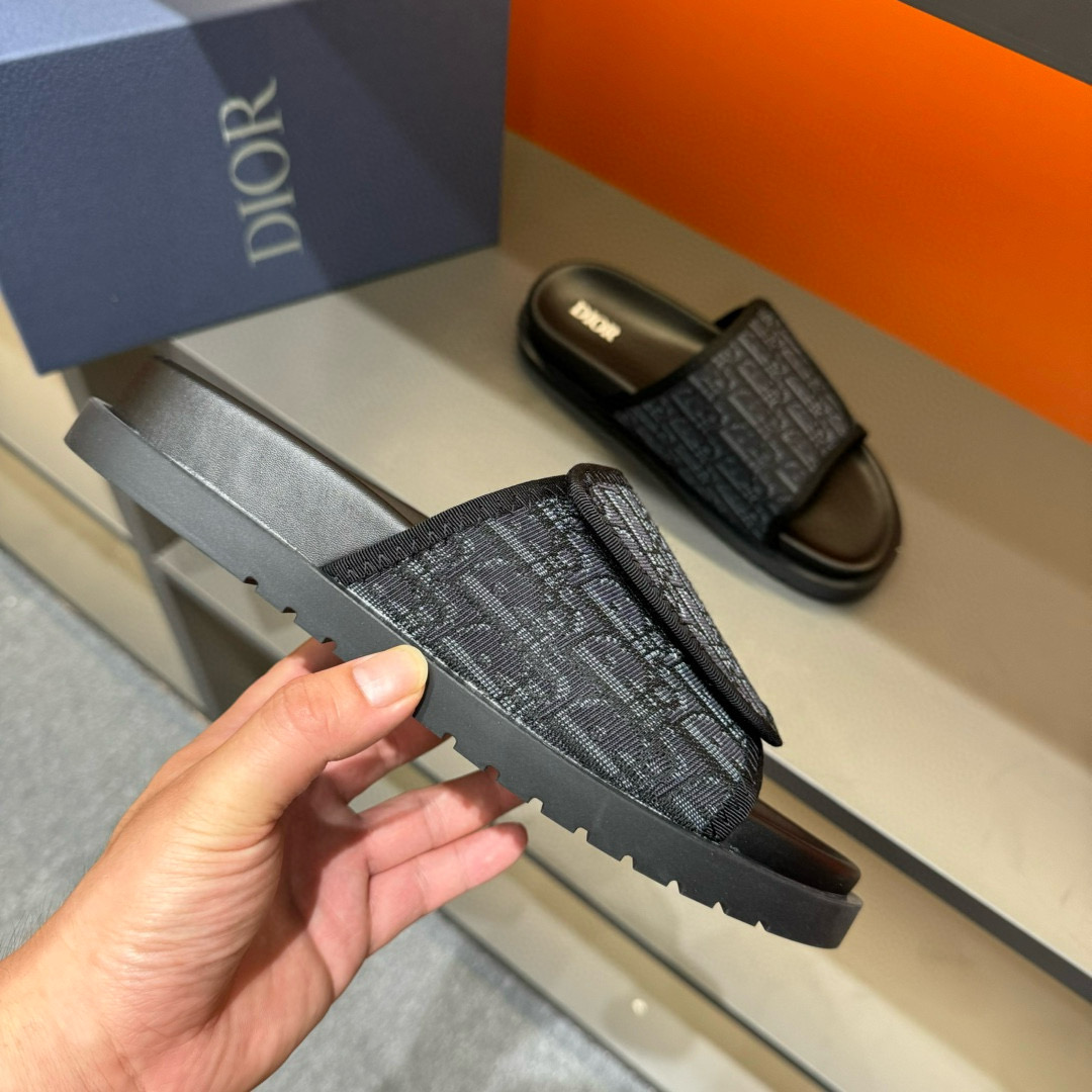 2024 Dior black mesh slippers MJ00180