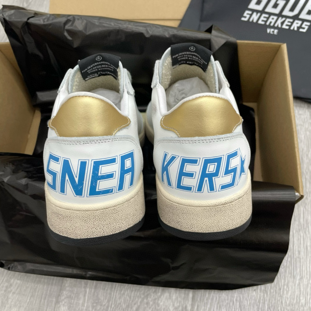 2024 Unisex GGDB White Black Leather Sneakers MJ00260