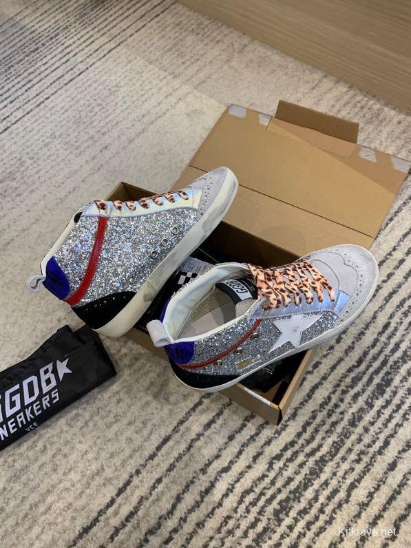 2024 Unisex GGDB Silver White Red Blue Leather Suede Sneakers MJ00300