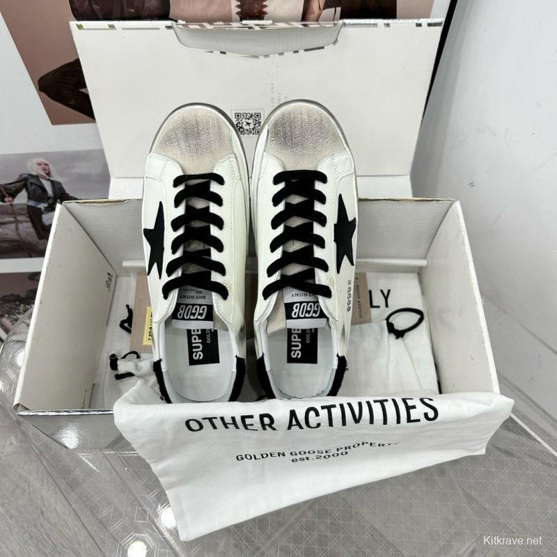2025 Men GGDB White Black Leather Suede Sneakers SUPER STAR