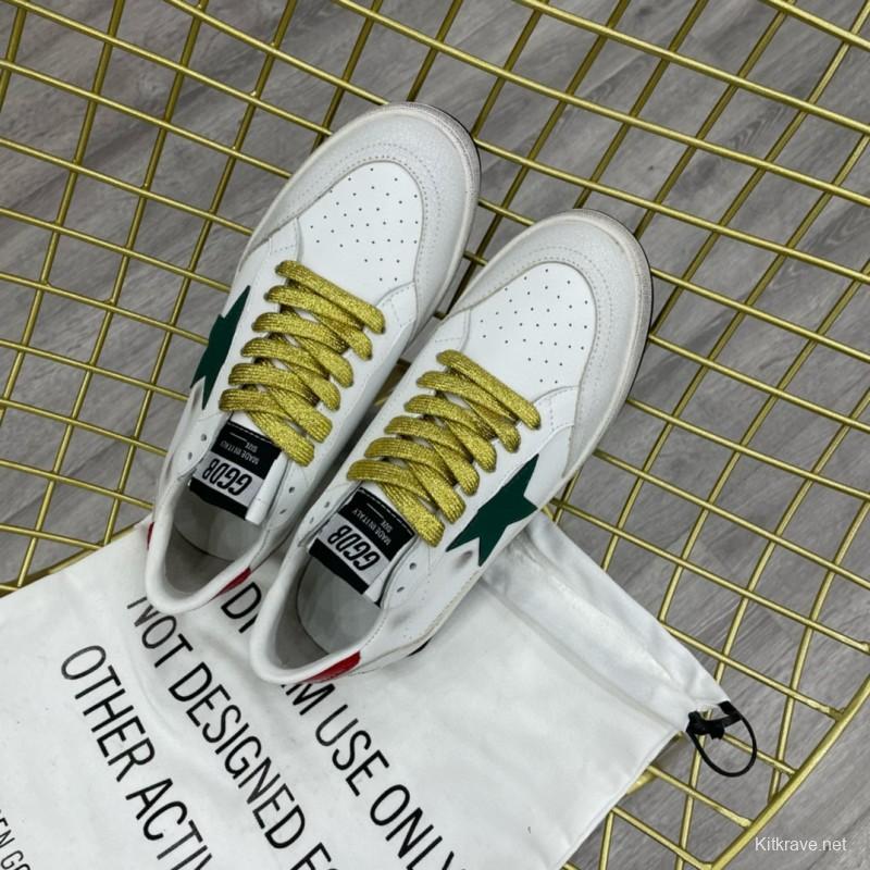 2024 Unisex GGDB White Green Red Leather Suede Low Top Sneakers MJ00260