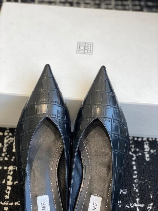 2025 Women Toteme Black Leather Mules