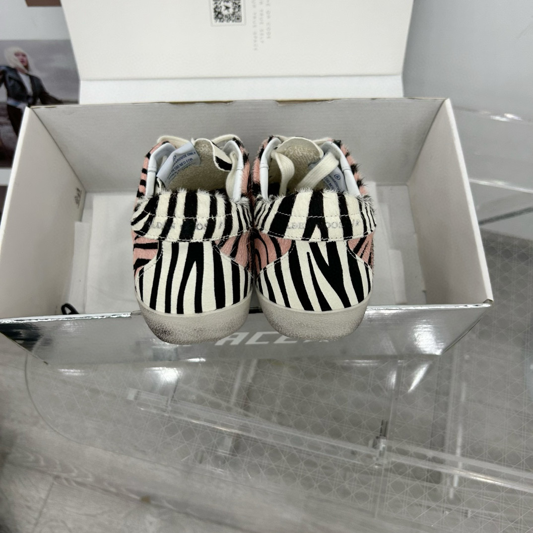 2025 Women GGDB Pink Black White Leather Suede Sneakers
