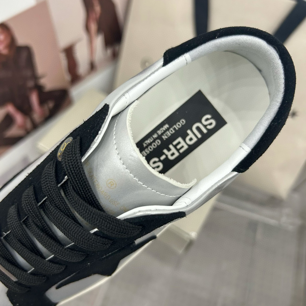 2025 Unisex GGDB White Black Leather Sneakers