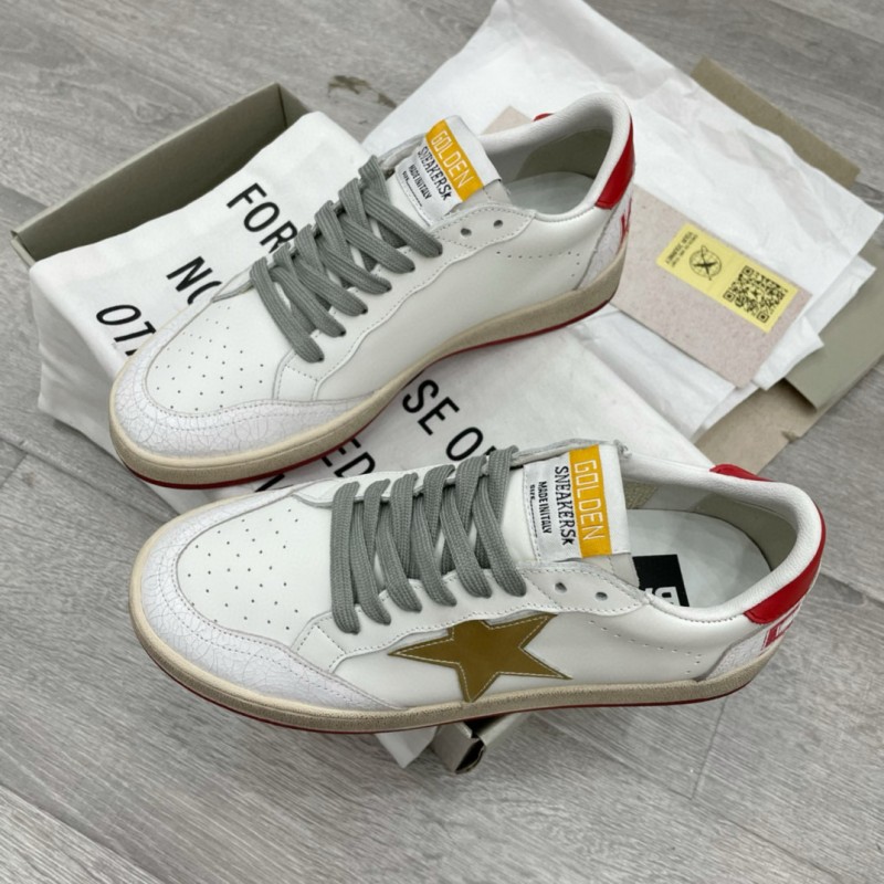 2024 Unisex GGDB White Red Beige Leather Sneakers MJ00260